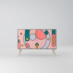 GOSSAMER ECHOES Aparador de 2 Portas em Acabamento Cinzento