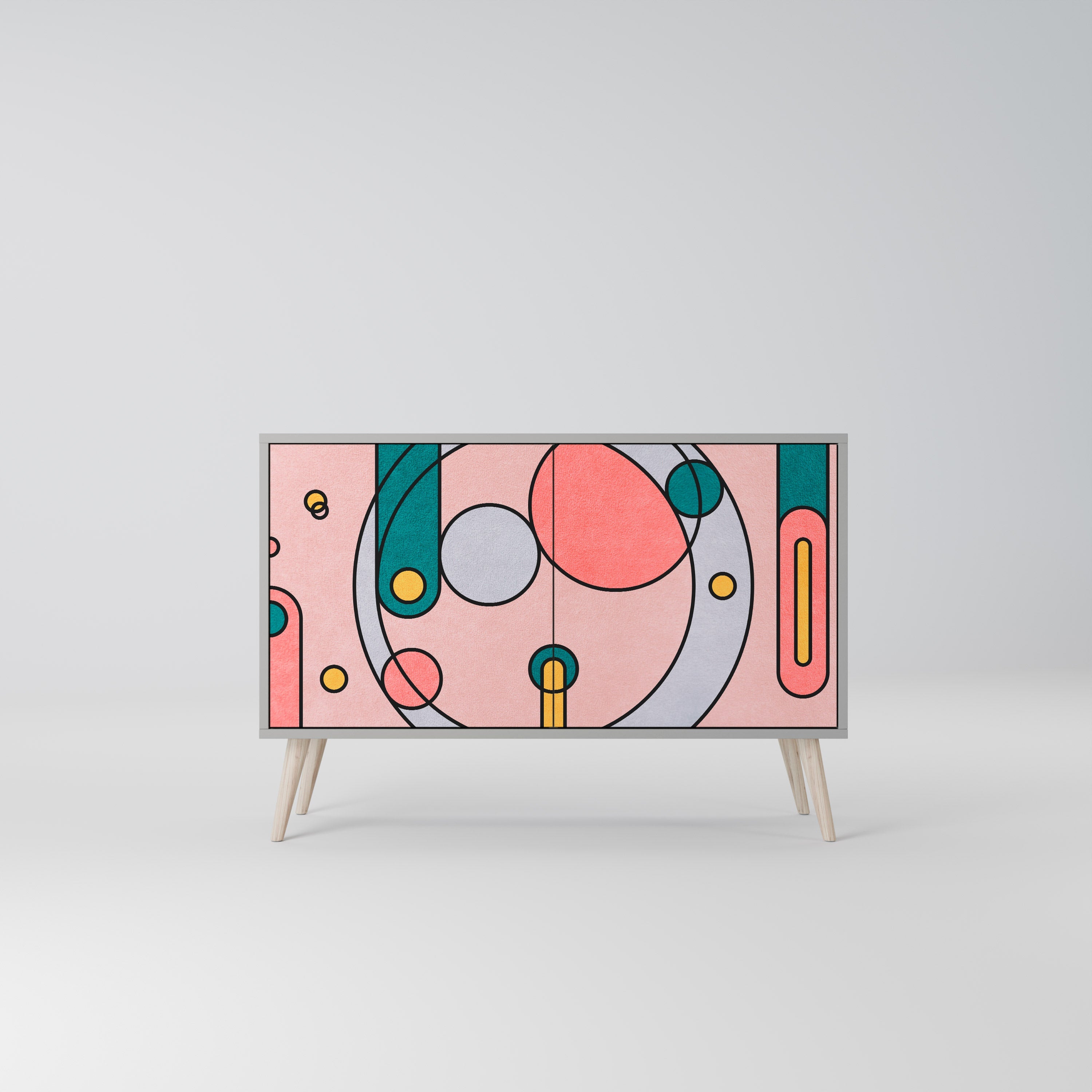 GOSSAMER ECHOES Aparador de 2 Portas em Acabamento Cinzento