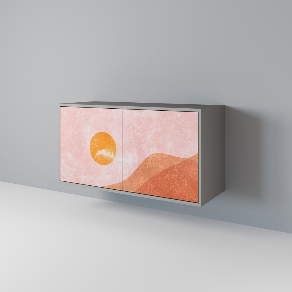 LUMINOUS SUNLIGHT Aparador de 2 Portas em Acabamento Cinzento