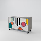 COOL STORY Aparador de 2 Portas em Acabamento Cinzento