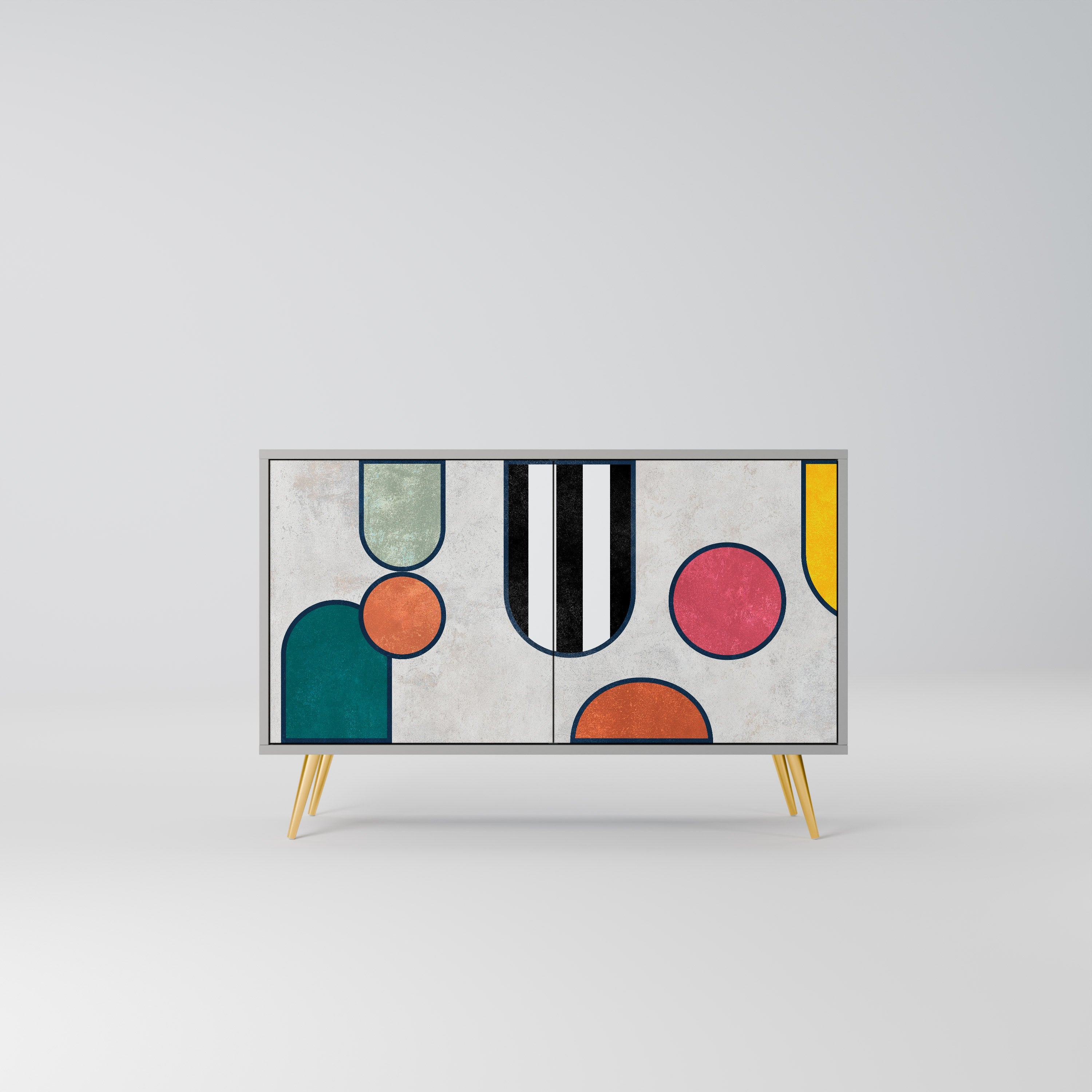 COOL STORY Aparador de 2 Portas em Acabamento Cinzento