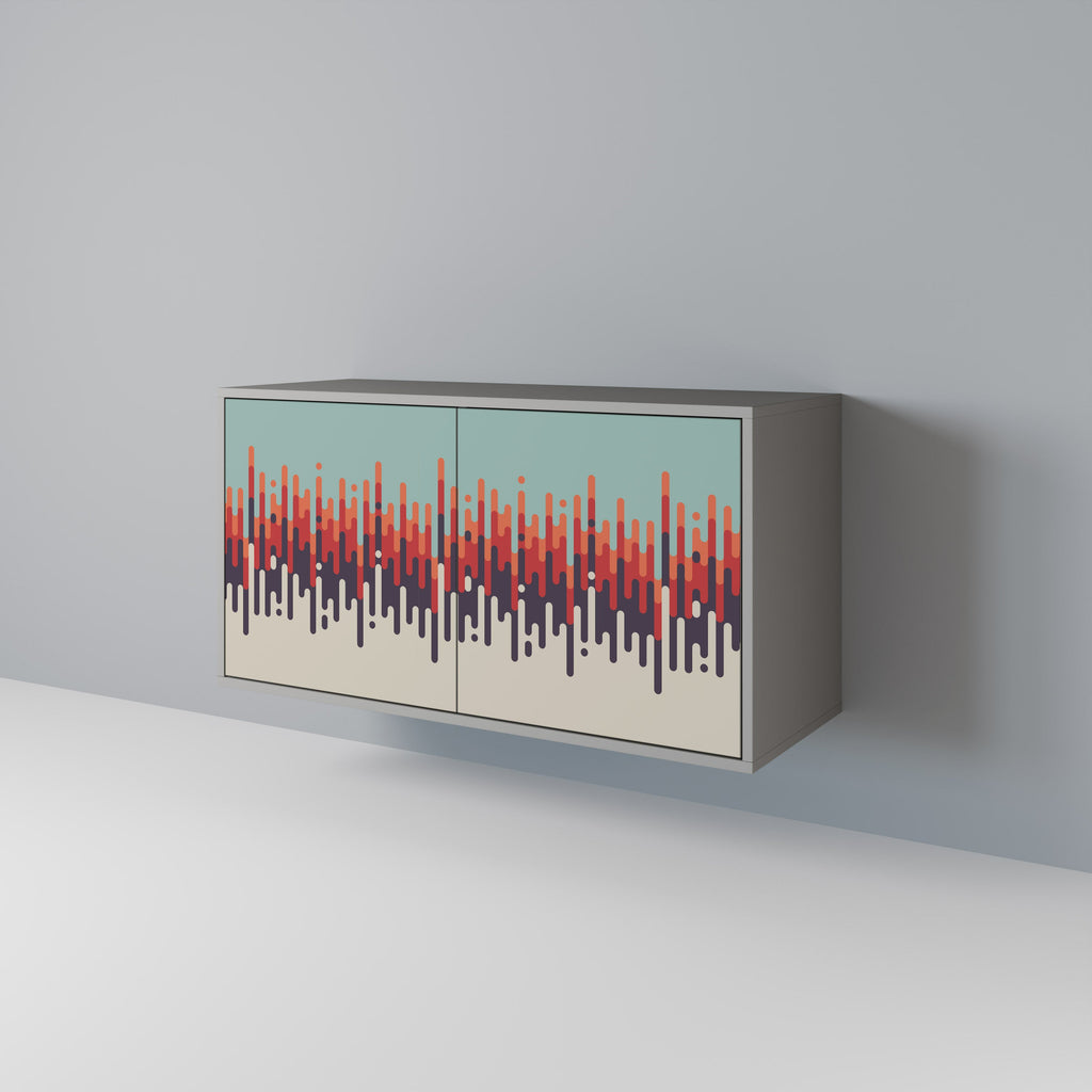 CHROMA CONTOURS Aparador de 2 Portas em Acabamento Cinzento