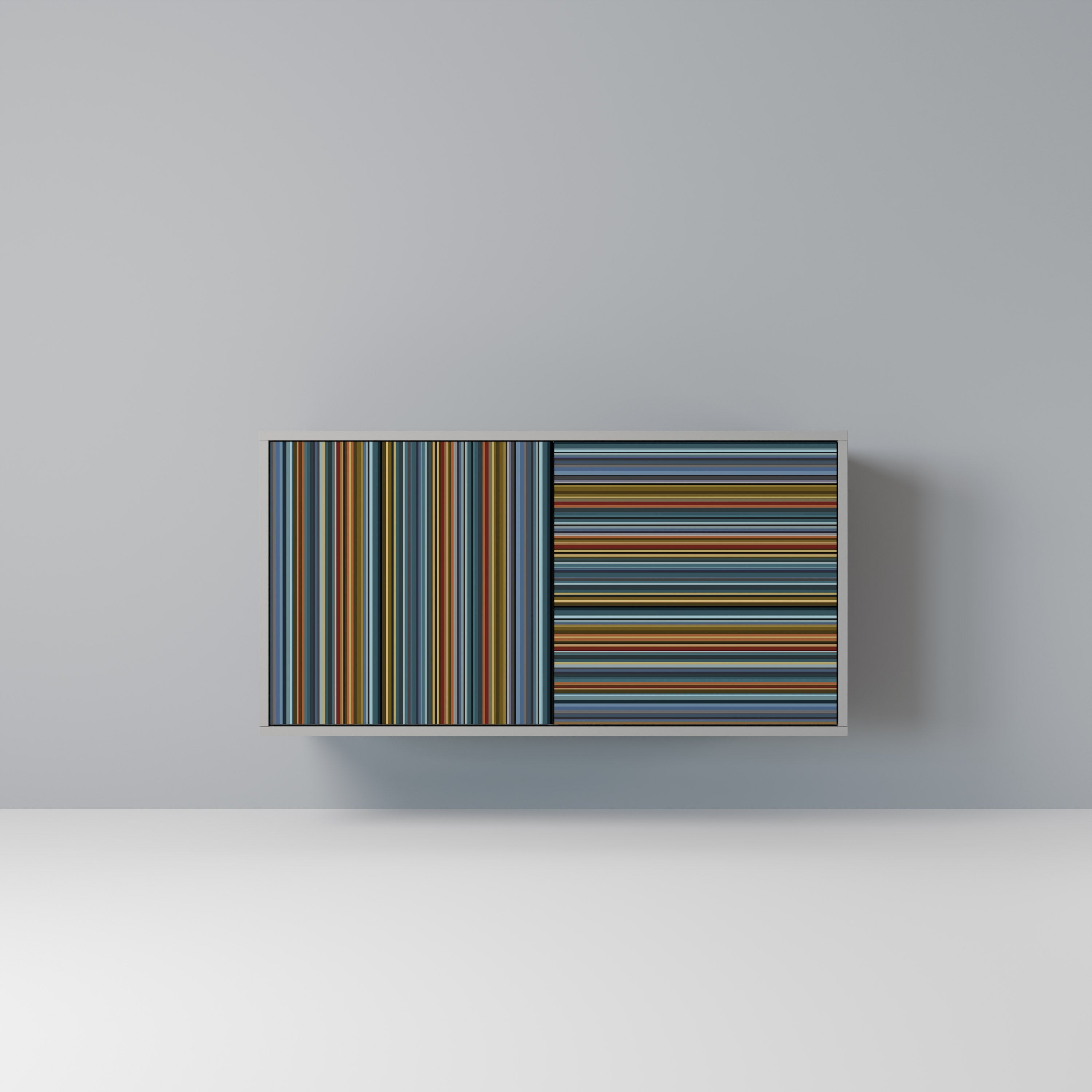 LINEOUT SPECTRUM Aparador de 2 Portas em Acabamento Cinzento