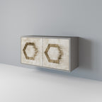 HEXAGONAL SHAPES 2-Door Sideboard in Grey Finish