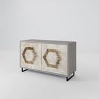HEXAGONAL SHAPES 2-Door Sideboard in Grey Finish