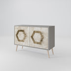 HEXAGONAL SHAPES 2-Door Sideboard in Grey Finish