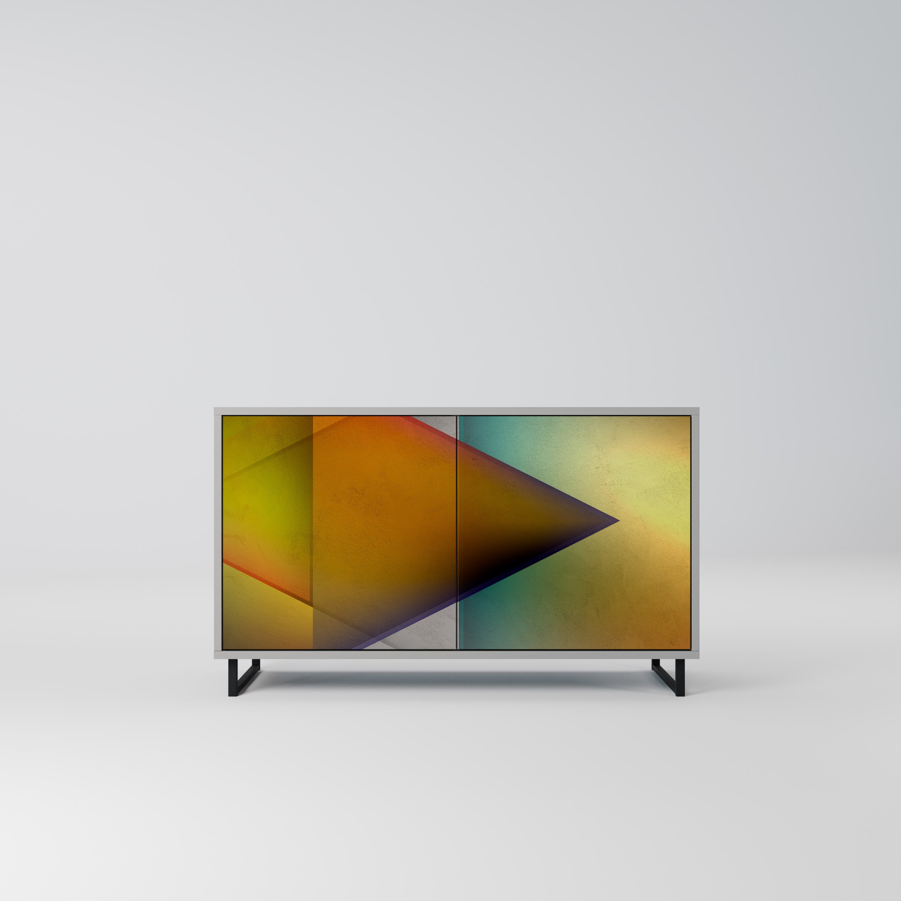 PIERCING SHARPNESS Aparador de 2 Portas em Acabamento Cinzento