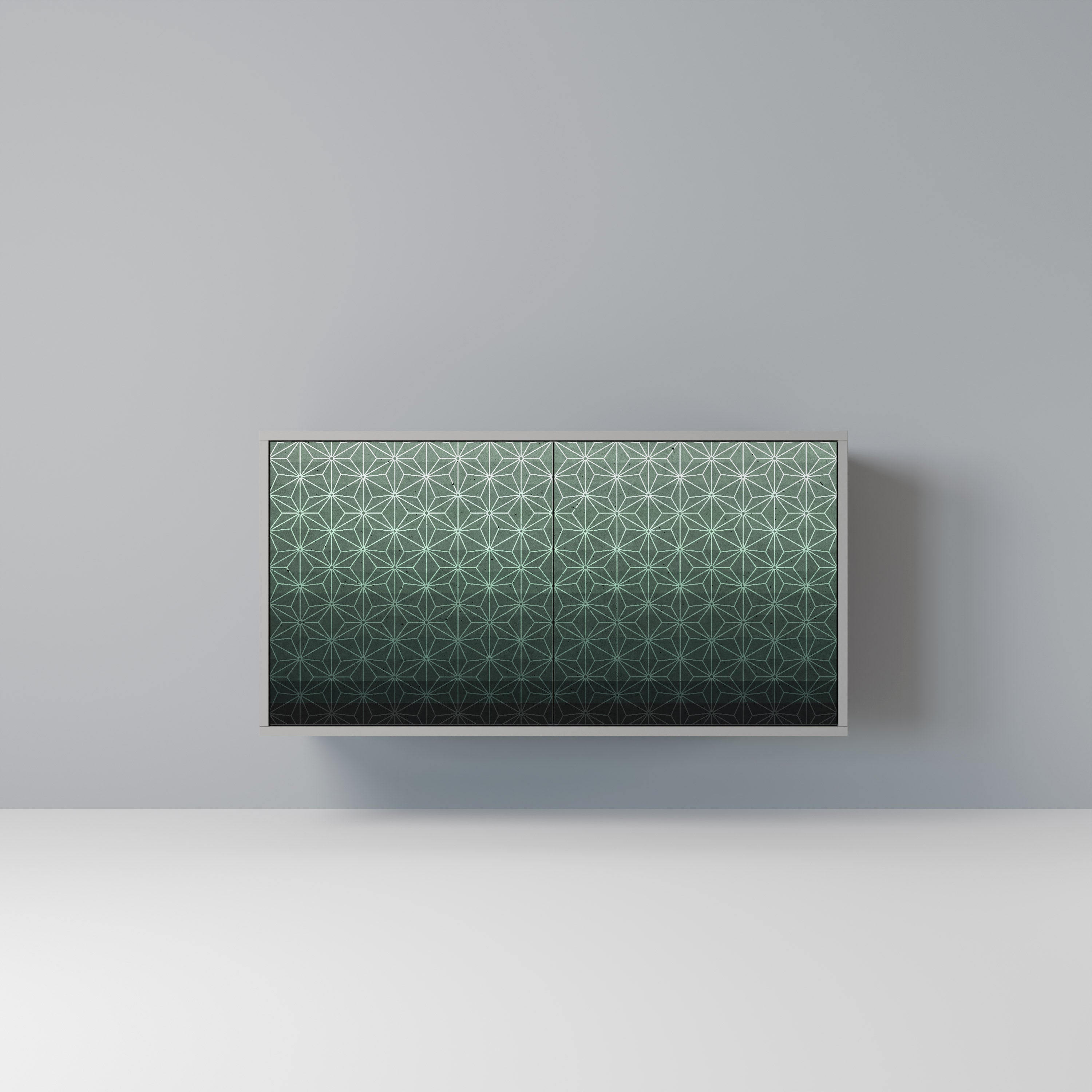 ORNAMENTAL GLIMMER Aparador de 2 Portas em Acabamento Cinzento