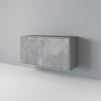 CONCRETE ZIG ZAG 2-Door Sideboard in Grey Finish