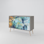 ABSTRACT THOUGHTS 2-Door Sideboard in Grey Finish