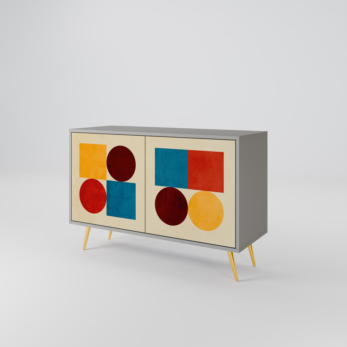 GEOMETRIC PUZZLE Aparador de 2 Portas