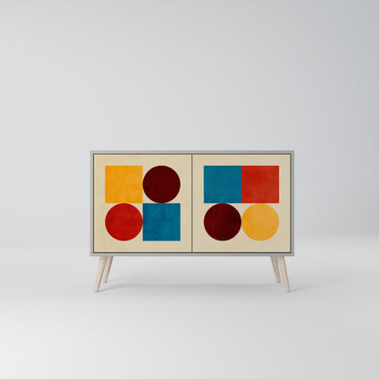 GEOMETRIC PUZZLE Aparador de 2 Portas
