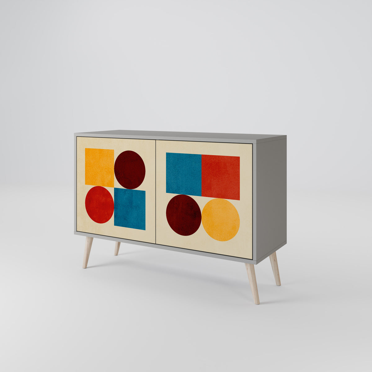 GEOMETRIC PUZZLE Aparador de 2 Portas