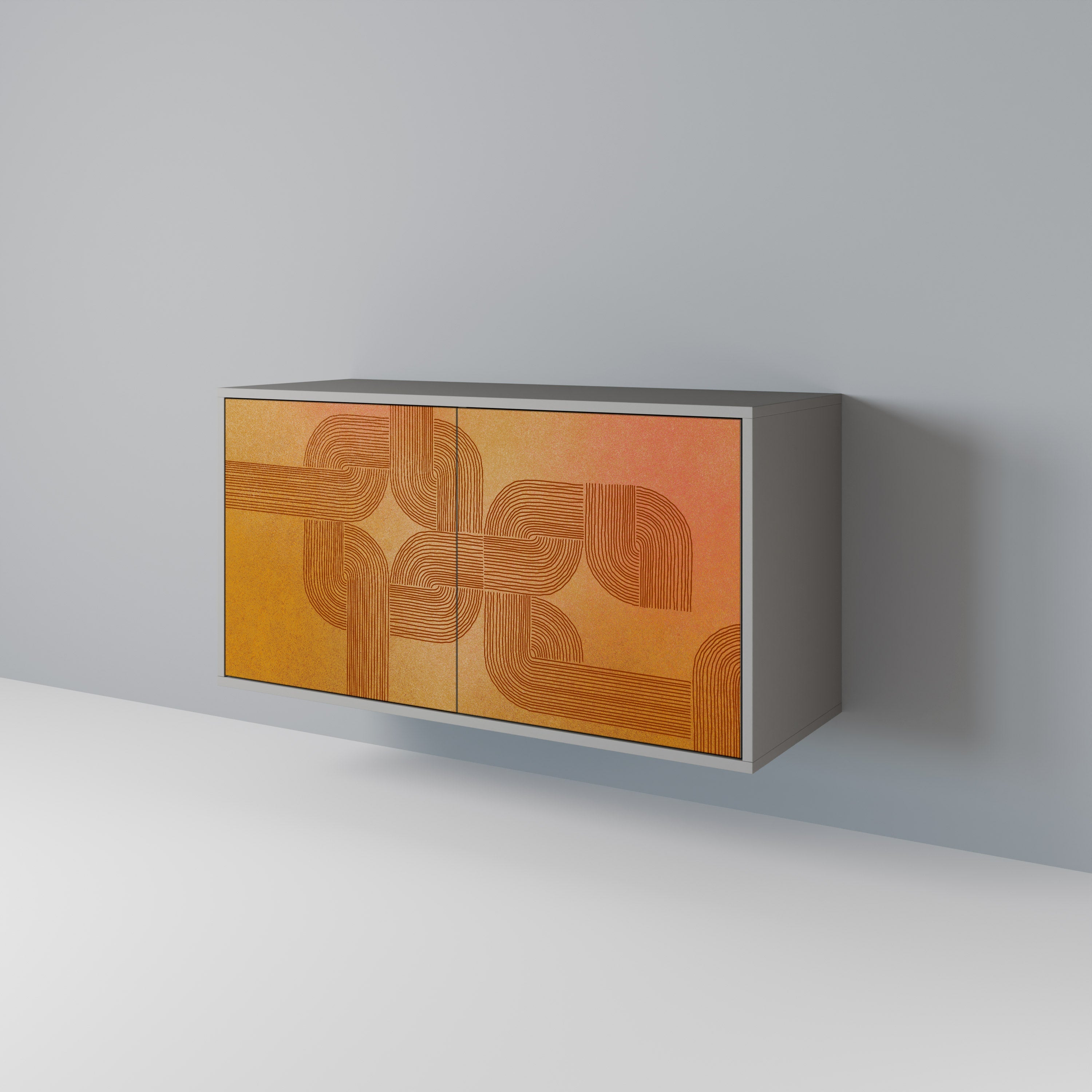 STRENGTHENING RELATION 2-Door Sideboard in Grey Finish