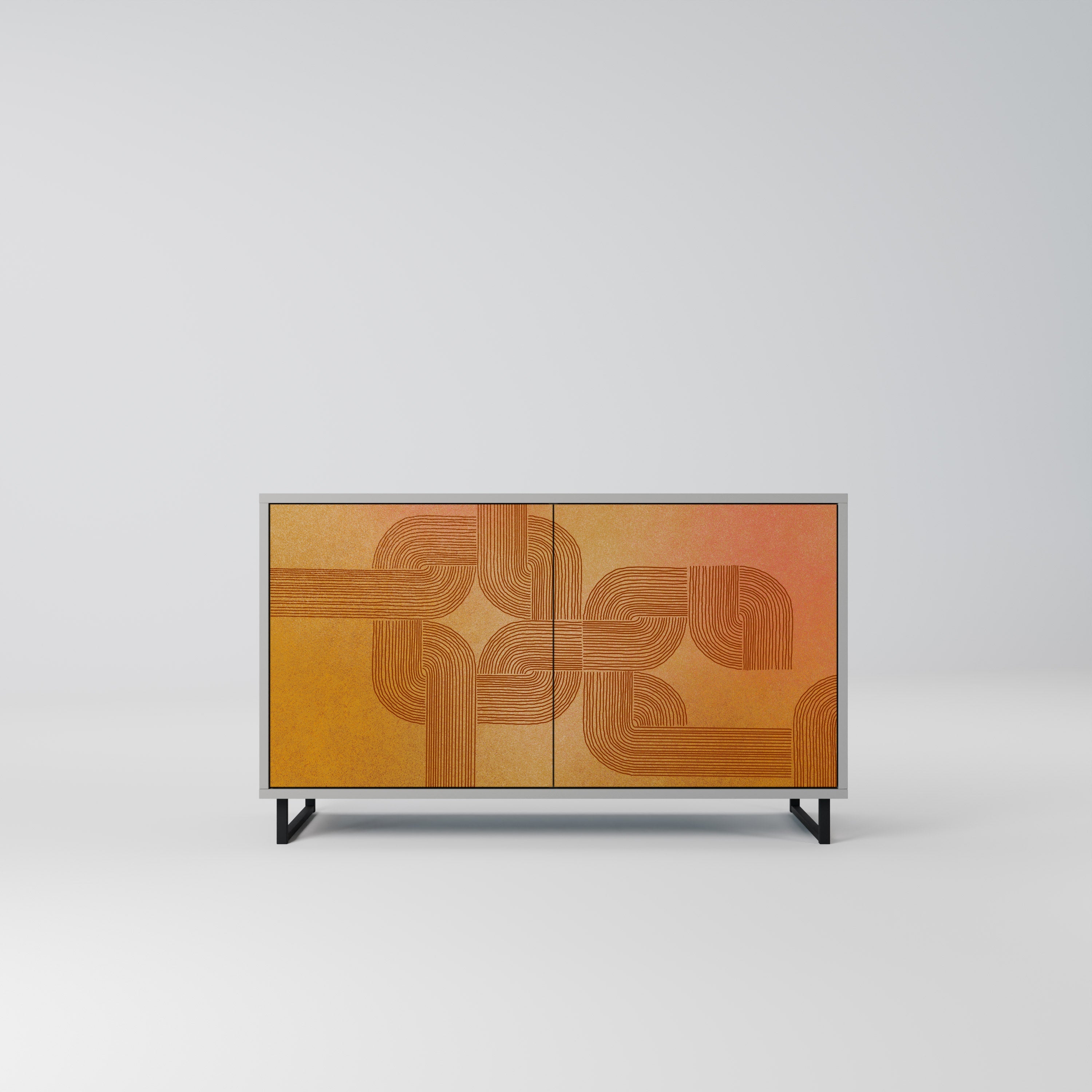 STRENGTHENING RELATION Aparador de 2 Portas em Acabamento Cinzento