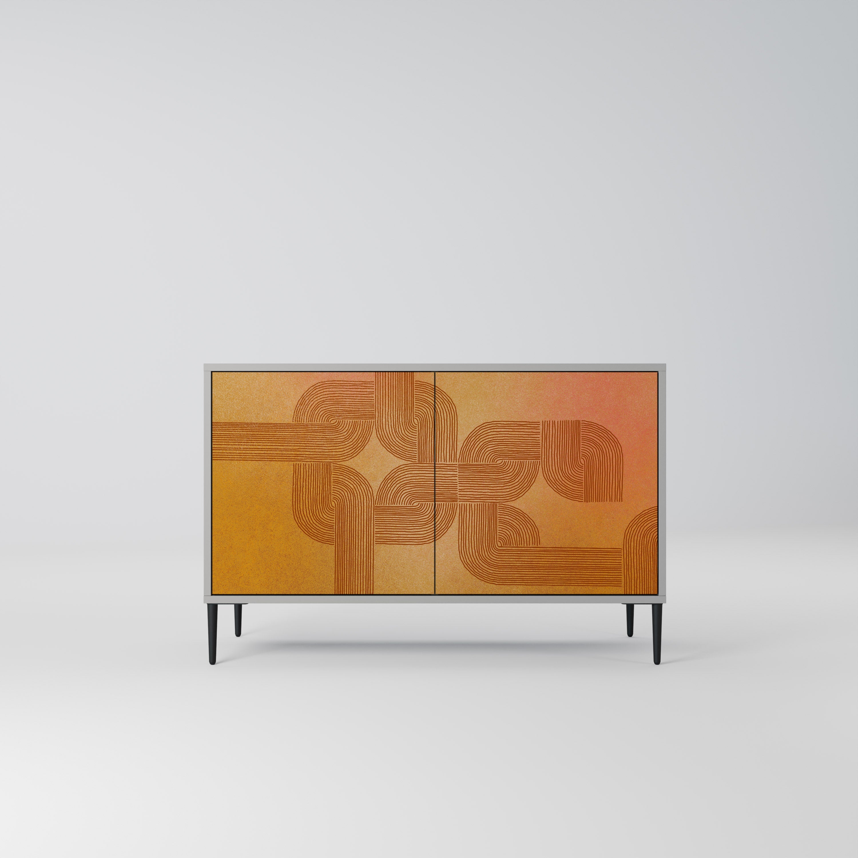 STRENGTHENING RELATION Aparador de 2 Portas em Acabamento Cinzento