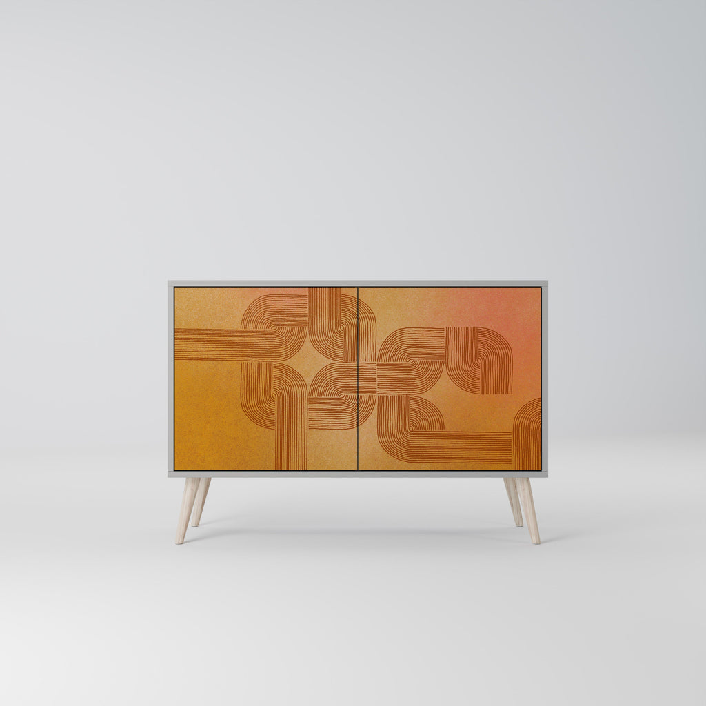 STRENGTHENING RELATION 2-Door Sideboard in Grey Finish