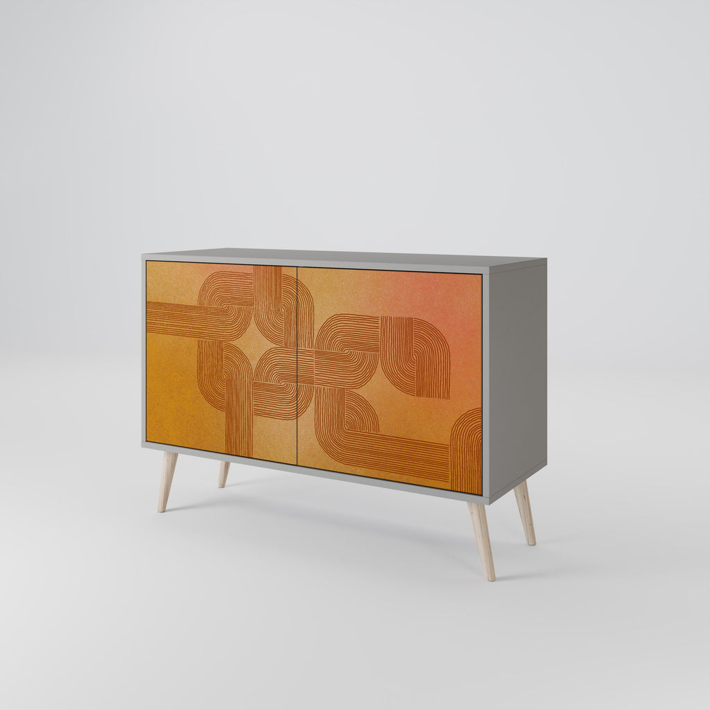 STRENGTHENING RELATION 2-Door Sideboard in Grey Finish