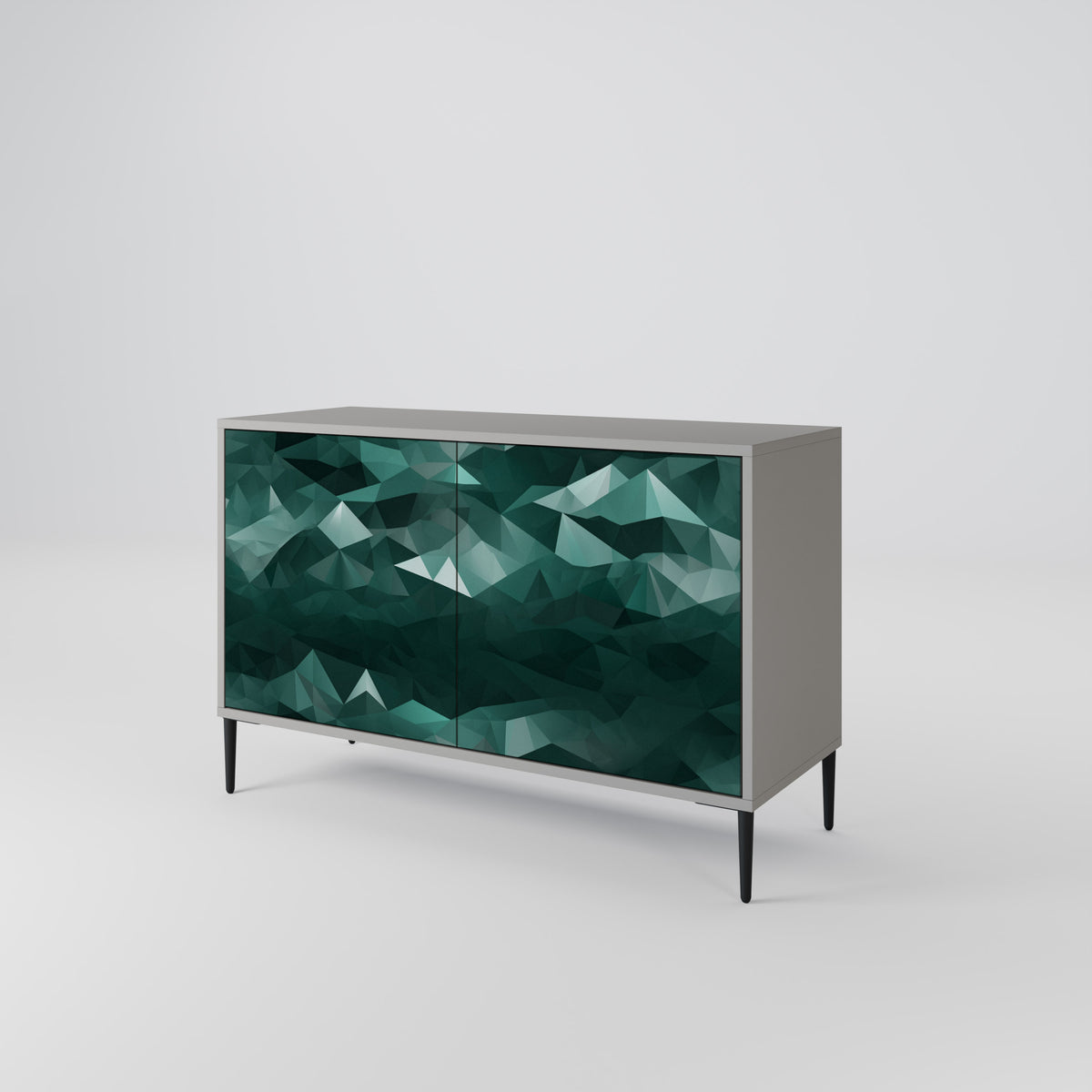 POLYGONAL FLOATING Aparador de 2 Portas