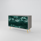 POLYGONAL FLOATING 2-Door Sideboard in Grey Finish