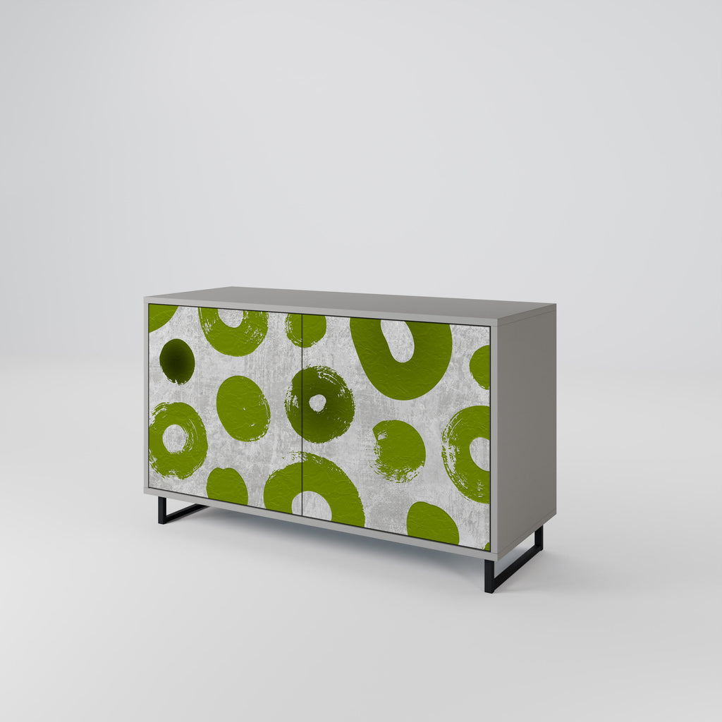 GREEN RHAPSODY 2-Door Sideboard in Grey Finish