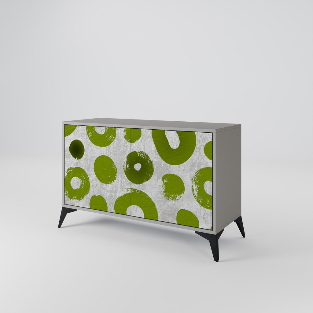 GREEN RHAPSODY 2-Door Sideboard in Grey Finish