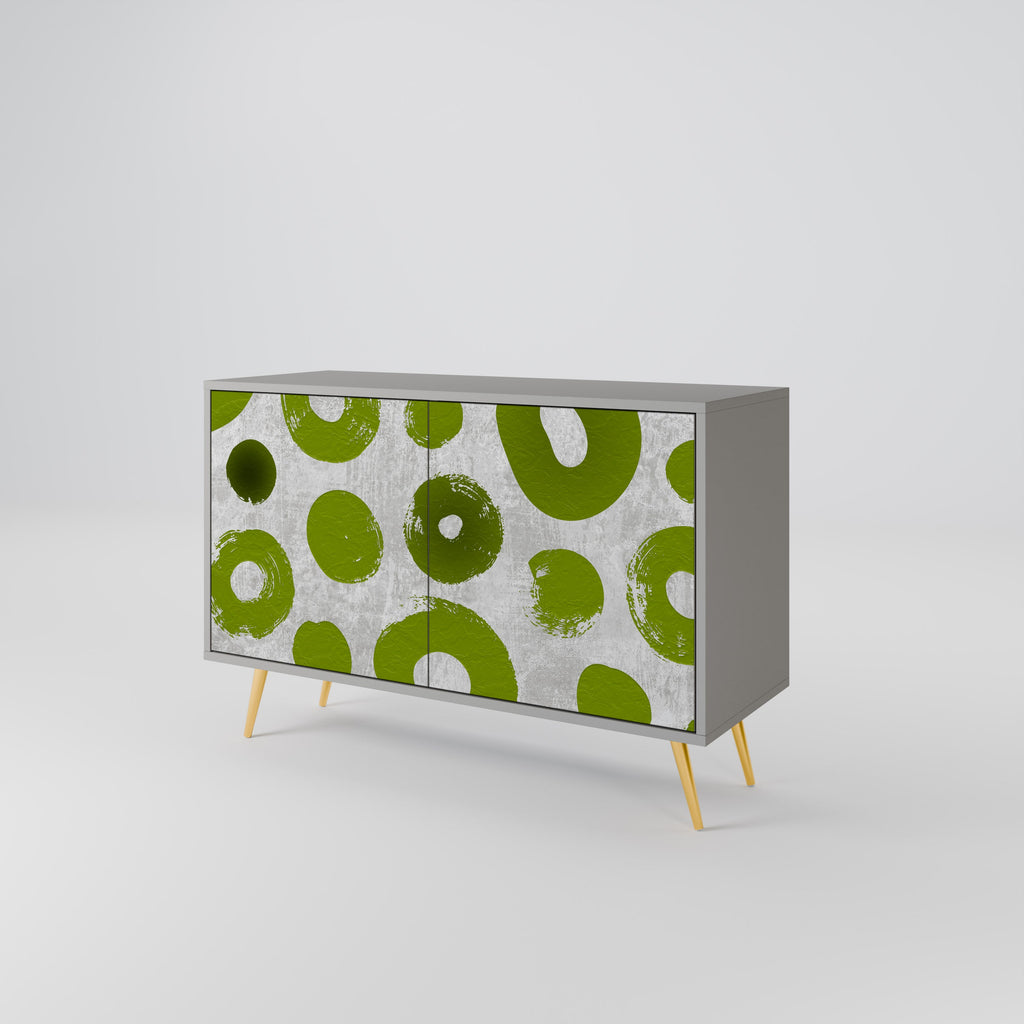 GREEN RHAPSODY 2-Door Sideboard in Grey Finish
