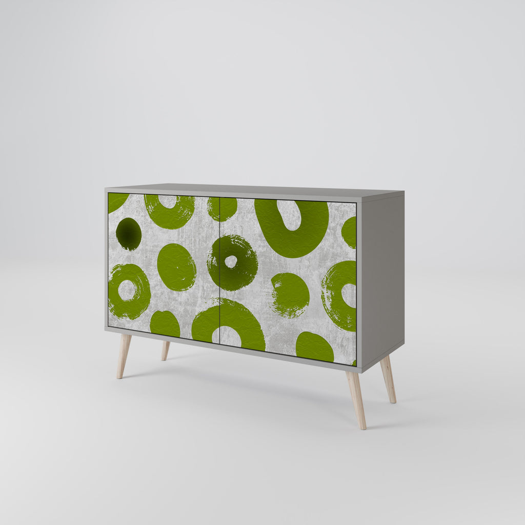 GREEN RHAPSODY 2-Door Sideboard in Grey Finish