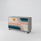 TWO HALVES Aparador de 2 Portas em Acabamento Cinzento