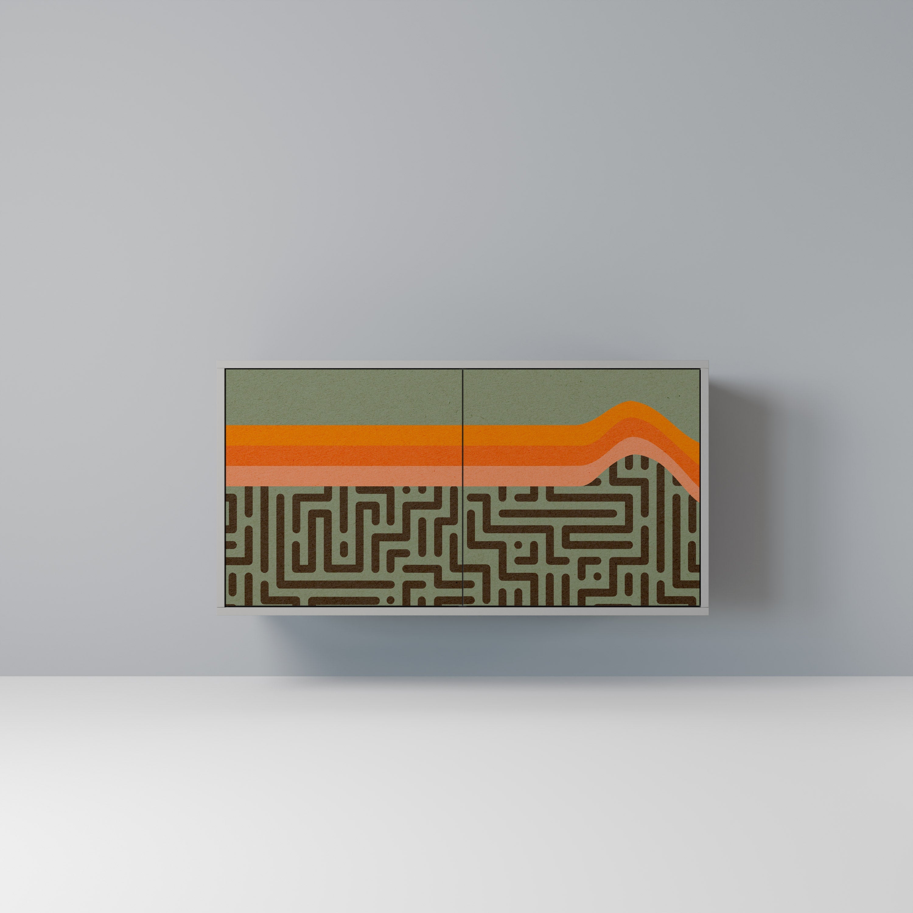 SIMPLE SOLUTIONS Aparador de 2 Portas em Acabamento Cinzento