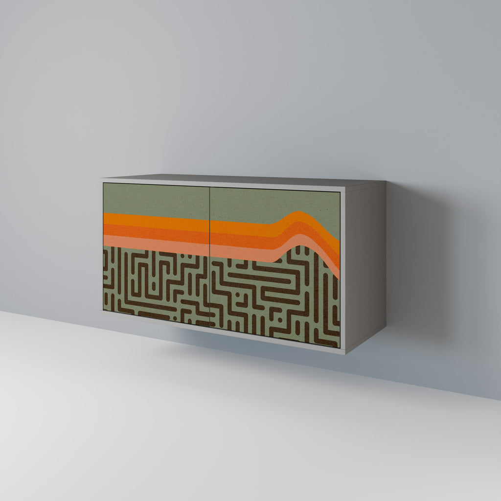 SIMPLE SOLUTIONS Aparador de 2 Portas em Acabamento Cinzento