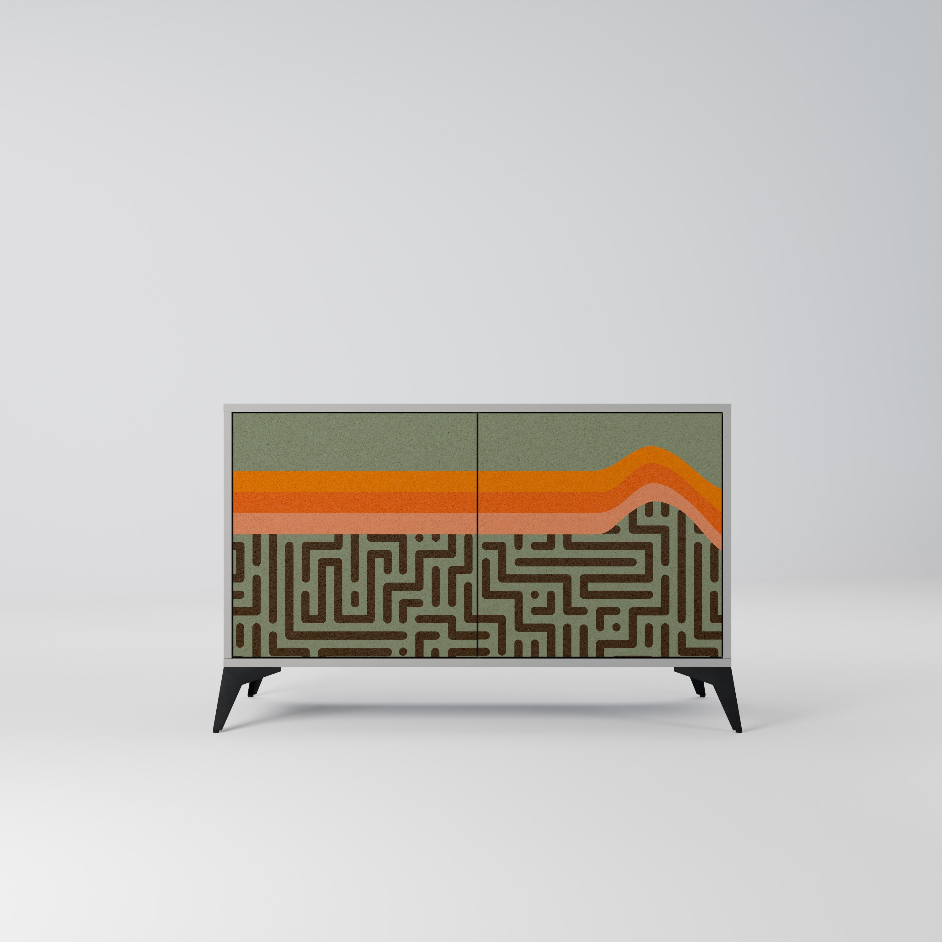 SIMPLE SOLUTIONS Aparador de 2 Portas em Acabamento Cinzento