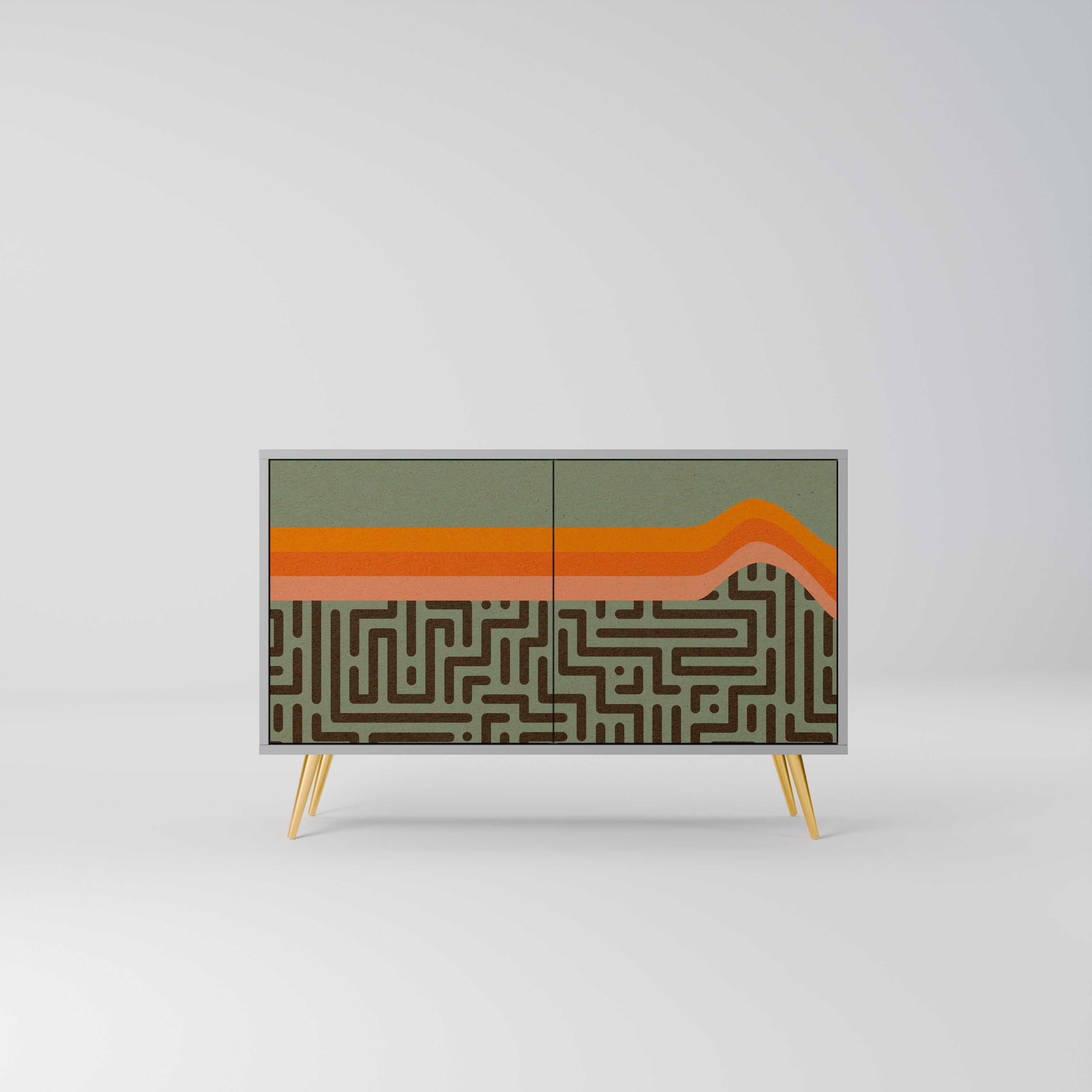 SIMPLE SOLUTIONS Aparador de 2 Portas em Acabamento Cinzento