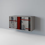 GRAY FIGURES 2-Door Sideboard in Grey Finish