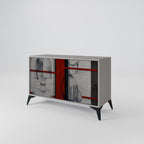 GRAY FIGURES 2-Door Sideboard in Grey Finish