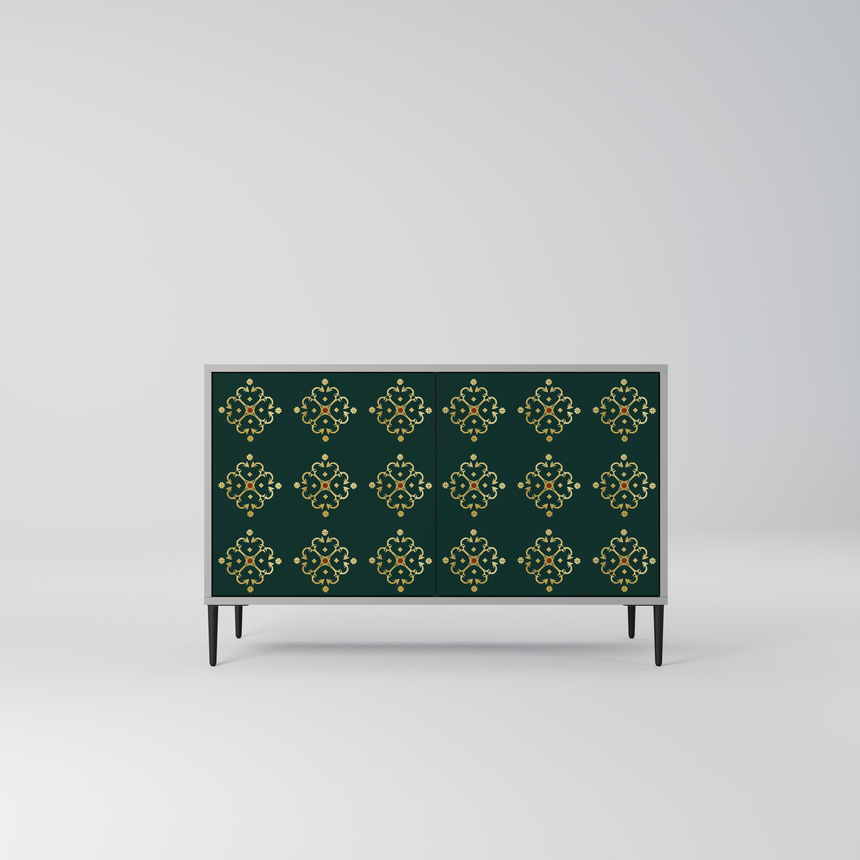 ROYAL MEDALLION Aparador de 2 Portas em Acabamento Cinzento