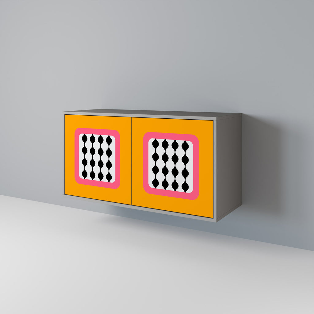 TEARS IN HEAVEN Aparador de 2 Portas em Acabamento Cinzento