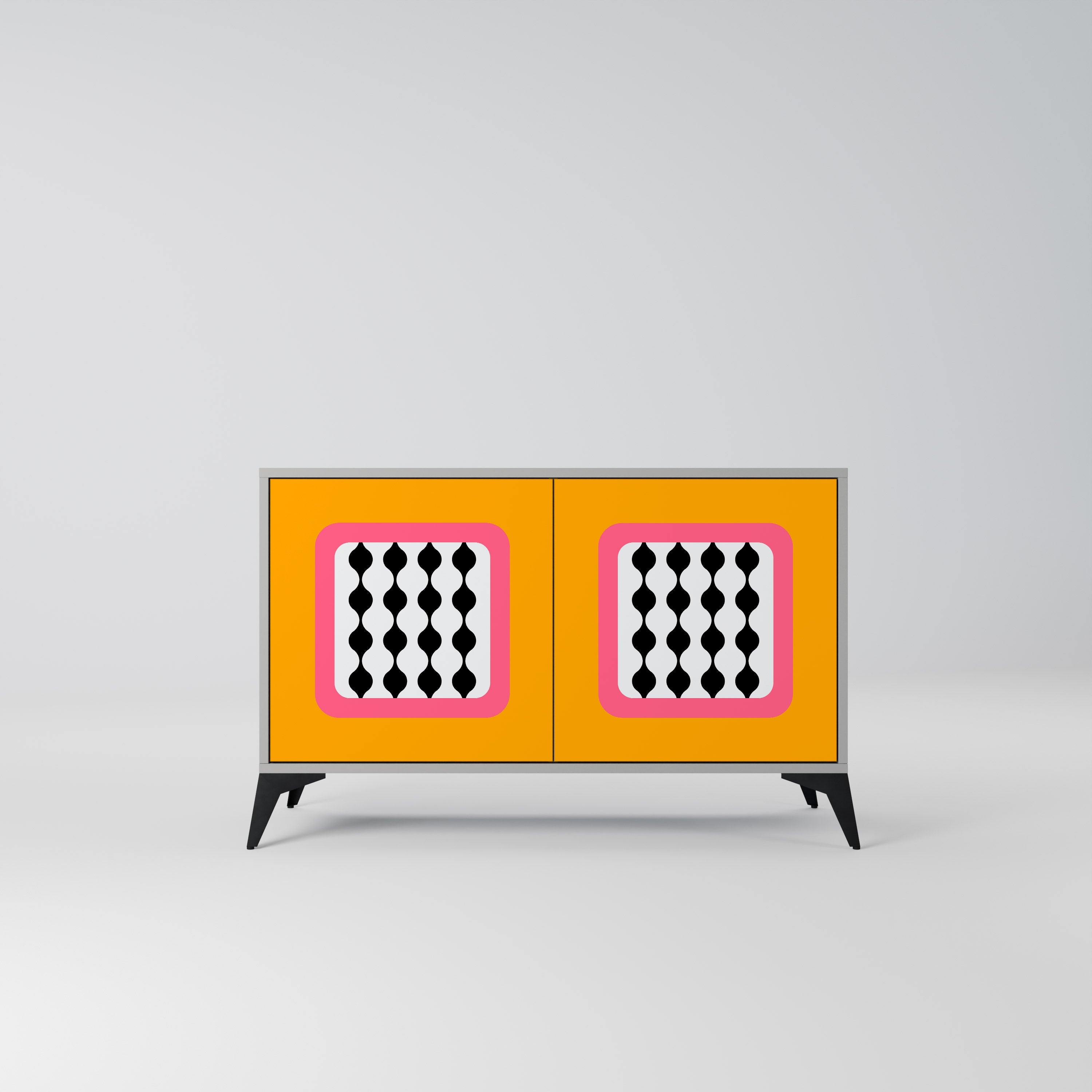 TEARS IN HEAVEN Aparador de 2 Portas em Acabamento Cinzento