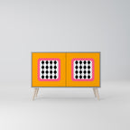 TEARS IN HEAVEN Aparador de 2 Portas em Acabamento Cinzento