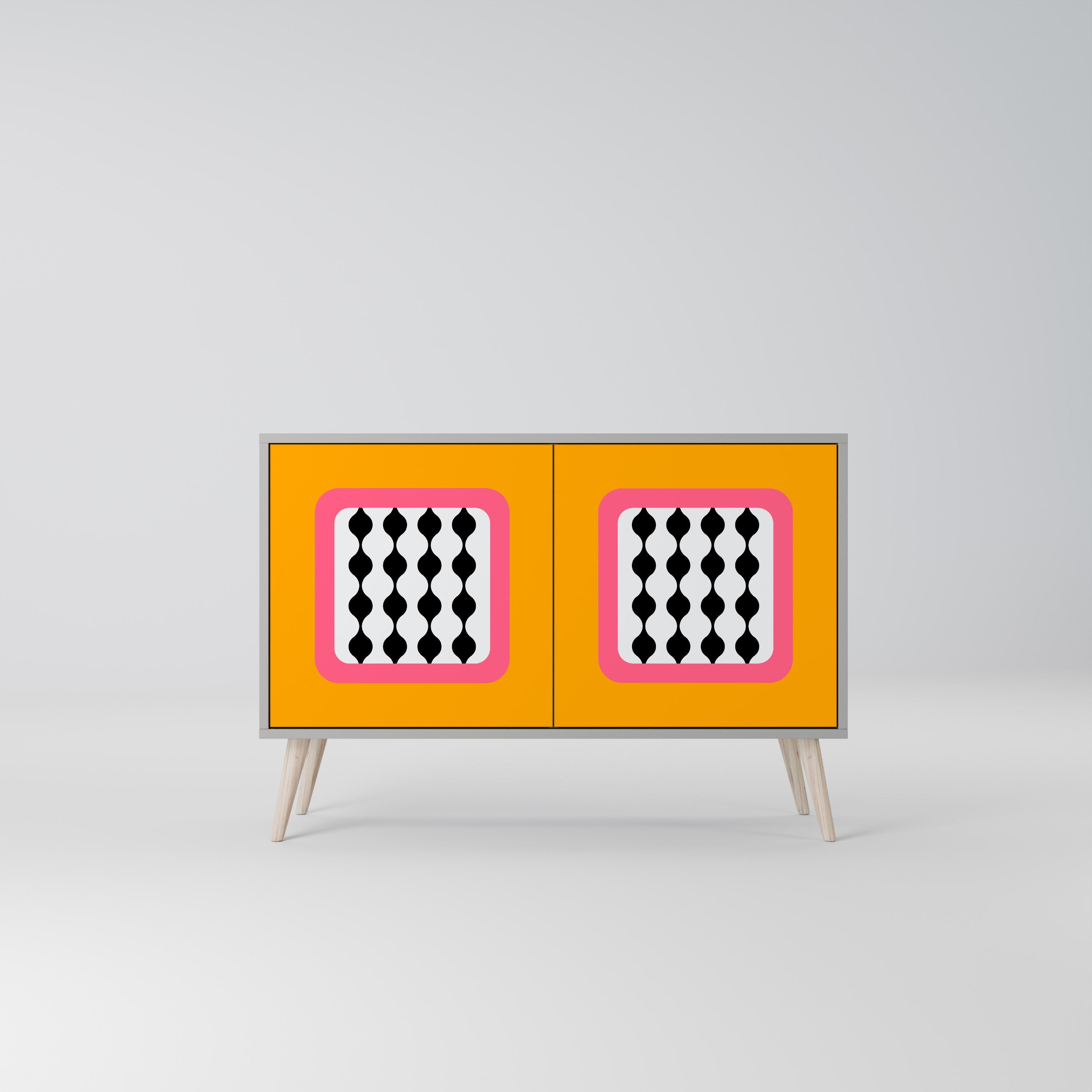 TEARS IN HEAVEN Aparador de 2 Portas em Acabamento Cinzento