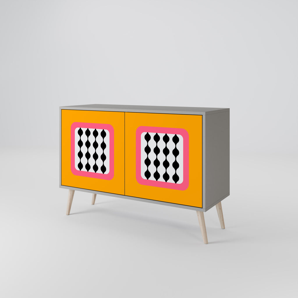 TEARS IN HEAVEN Aparador de 2 Portas em Acabamento Cinzento