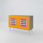 TEARS IN HEAVEN Aparador de 2 Portas em Acabamento Cinzento