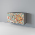 MYSTICAL STRUCTURE Aparador de 2 Portas em Acabamento Cinzento