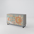 MYSTICAL STRUCTURE Aparador de 2 Portas em Acabamento Cinzento