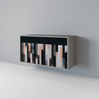 COLLAGE OF RECTANGLES 2-Door Sideboard in Grey Finish