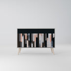 COLLAGE OF RECTANGLES 2-Door Sideboard in Grey Finish