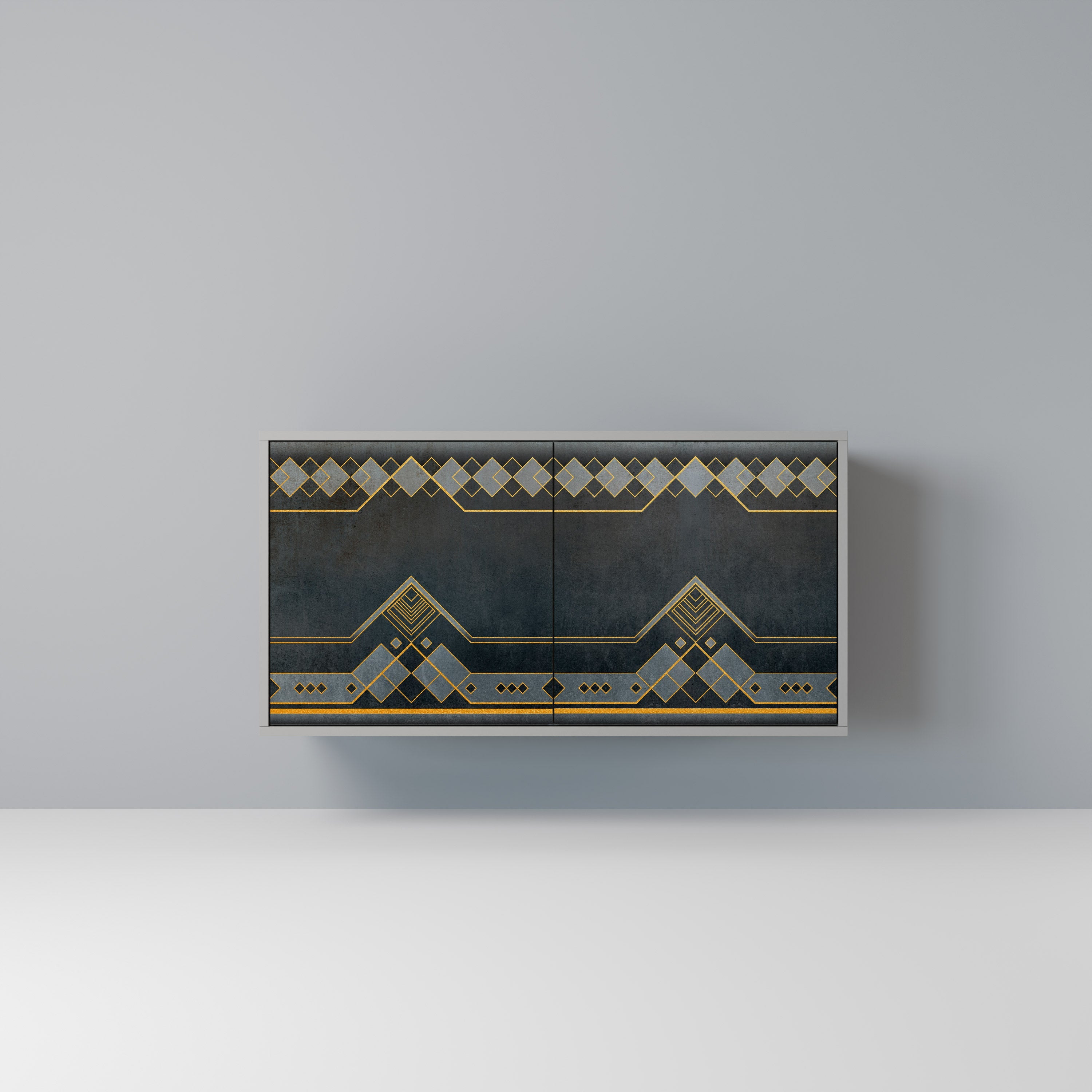 ROYAL ORDINARINESS Aparador de 2 Portas em Acabamento Cinzento