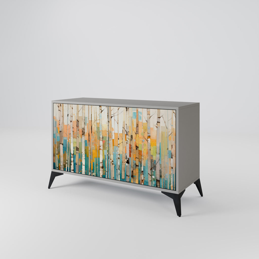BIRCH KALEIDOSCOPE 2-Door Sideboard in Grey Finish