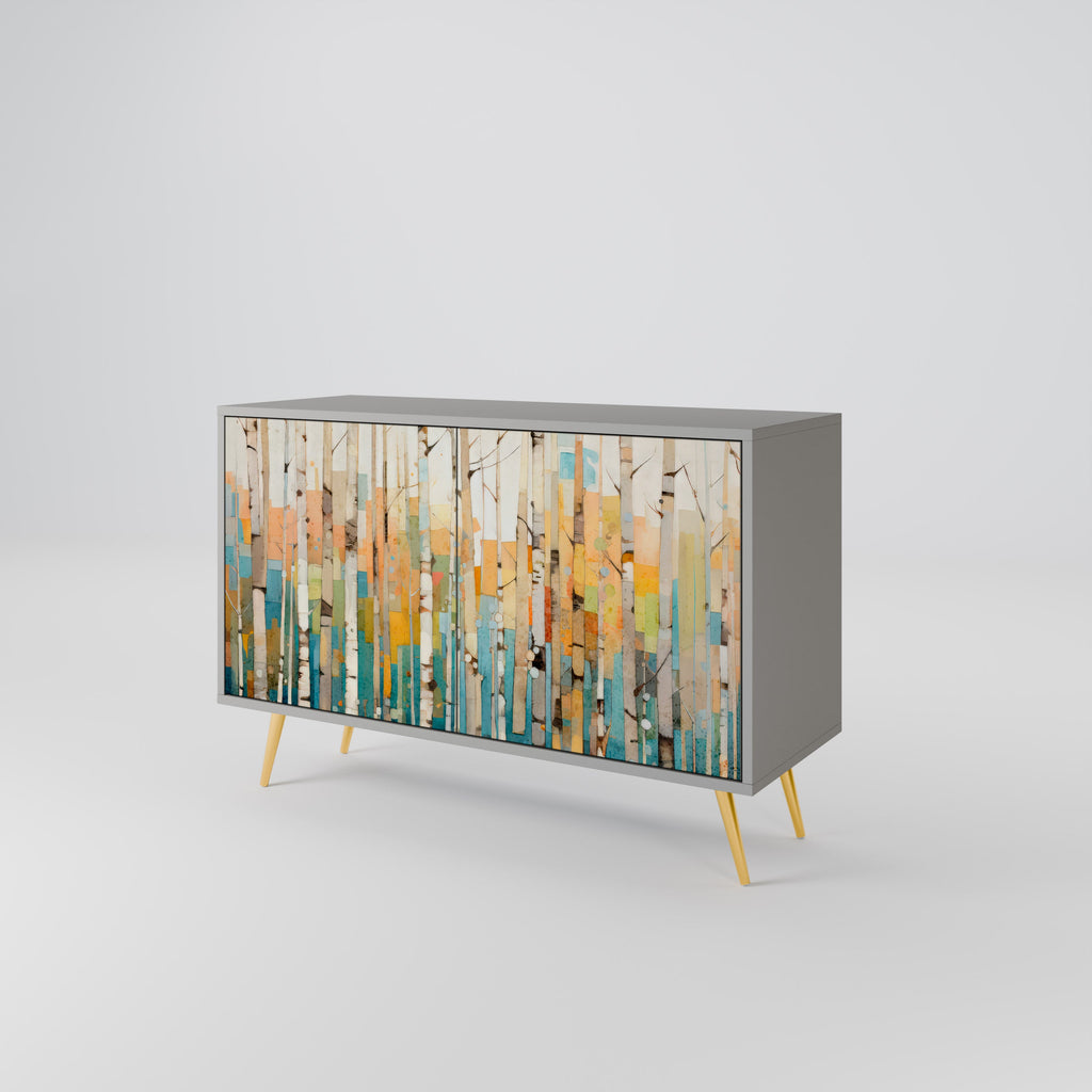 BIRCH KALEIDOSCOPE 2-Door Sideboard in Grey Finish