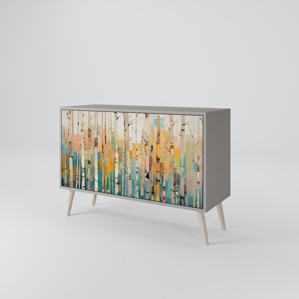 BIRCH KALEIDOSCOPE 2-Door Sideboard in Grey Finish